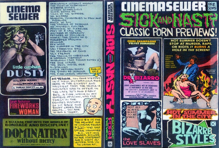 Sick and Nasty Classic Porn Previews / Трейлеры к фильмам 70-80х годов